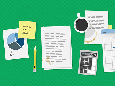 Desk desk illustration