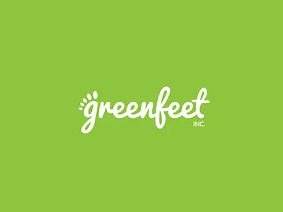 Greenfeet Inc. - Logo brand identity branding feet green green feet logo logo design