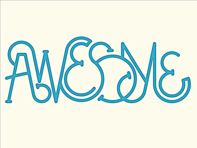 Awesome awesome blue fluid type