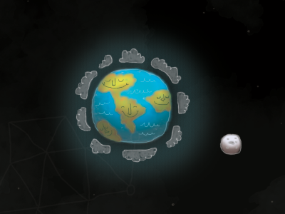 Happy earth atmosphere earth happy illustration moon space world