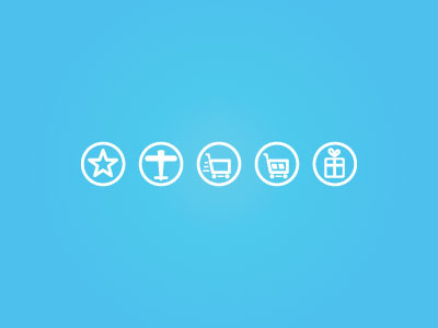 Donate Icons cart flat gift icons plane simple star