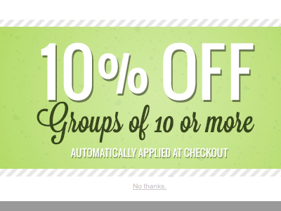 Group discount coupon clean coupon green