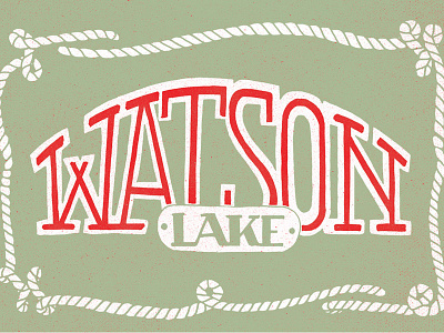 Watson Lake canoeing kayaking lettering rope