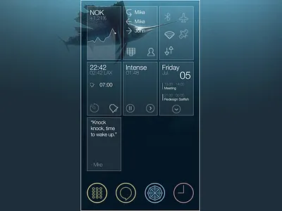 Jolla : Sailfish OS - Redesign - Part 4 - Main Screen concept erik westerdahl jolla main screen minimalistic os outlined redesign sailfish ui ux