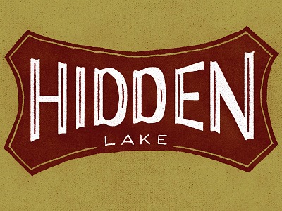 Hidden Lake fishing lake lettering