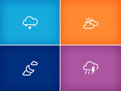 Icons cloud icon moon rain snow storm sun weather
