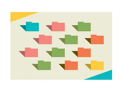 File World – Popup flat illustration vector