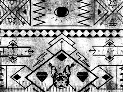 Ol' Scruffy bw illustration texture