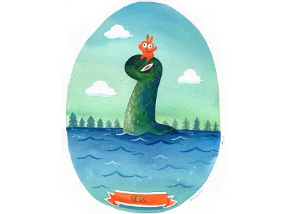 NESS illustration ssebong watercolor