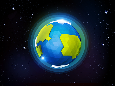 Low Poly Planets lens flare low planet poly space