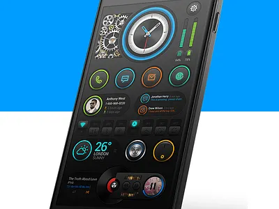 Electric Tourbillon android design go homescreen icon icons launcher theme ui