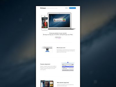 Dialogue website app calls dialogue finder handsfree mac phone record website
