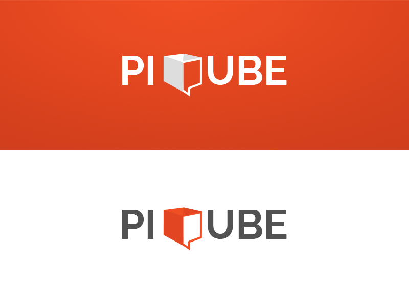 Piqube Branding branding logo piqube tangerine