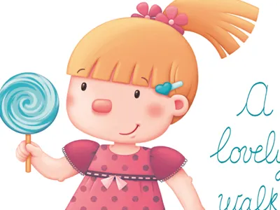 A Lovely Walk girl lollipop