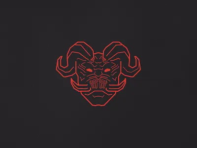 The Butcher blizzard boss diablo game horn illustration linework red