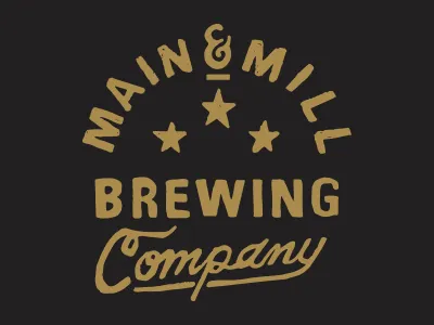 Main & Mill Brewing Co. submark americana branding brewery identity logo main mill brewing co. submark