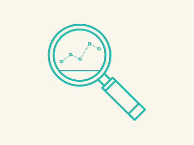 Data Visualization v2 illustration magnifying glass data graph vector