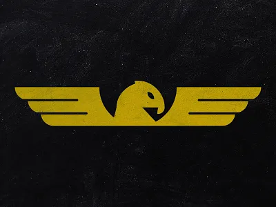 Client Logo bird black mean lookin texture wings yellow