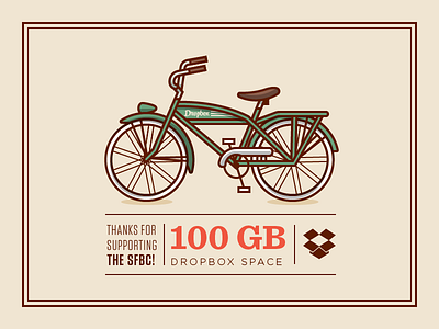 SFBC Certificate bike fun icon illustration typography vector vintage