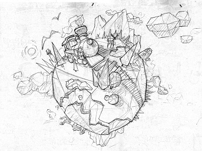 Boréalis Ipad Game sketch01 borealis draf illustration outline sketch