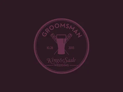 King+Saale beer beer emblem emblem groomsman groomsman logo logo wedding wedding emblem