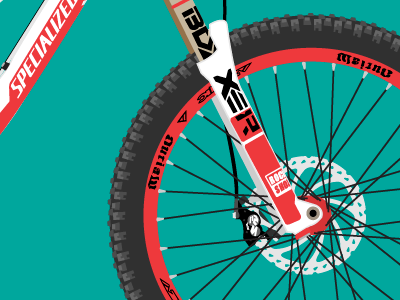 2011 Specialized Demo 8 II WC - Vector bicycle bike illustration mountain bike mtb vector