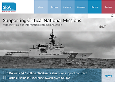 SRA website concept website