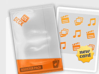 Booster Pack Email Design badge card decksi email html media new orange pack