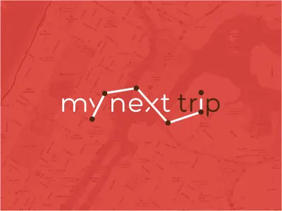 MNT app city cut line location logo logotype map navigation plan tourism travel