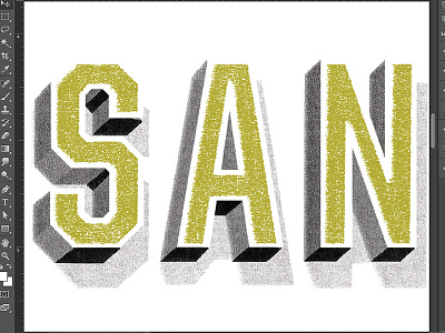 Typography & Photocopier fun... block san sans serif type