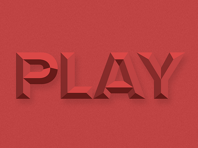 Play chiseled emboss red ripplemdk type typography