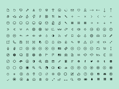 Custom Web Font boner bong boob custom font icon iconography skull thin tiny web