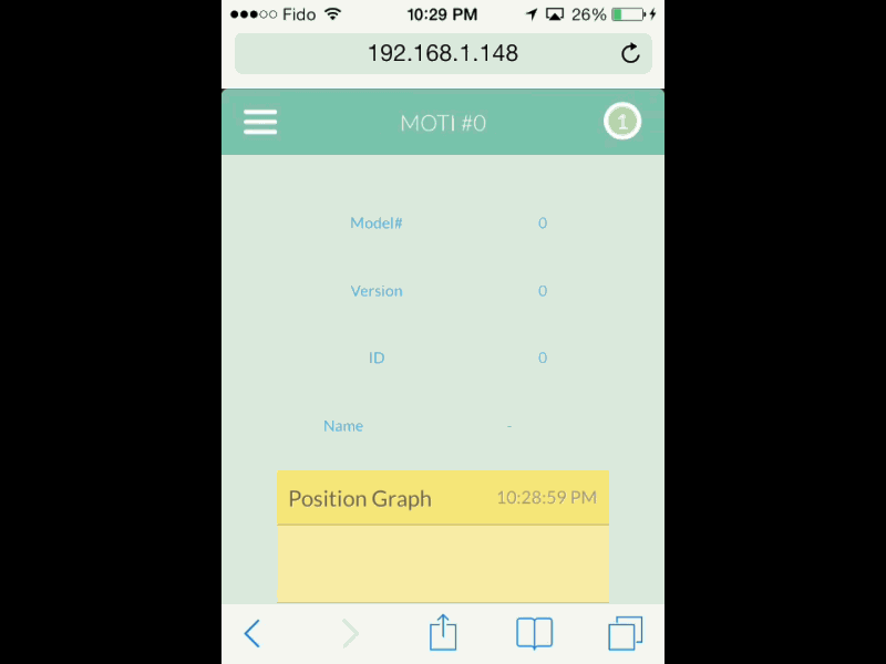 Live Data Graphs (gif) app gif moti motor servo web