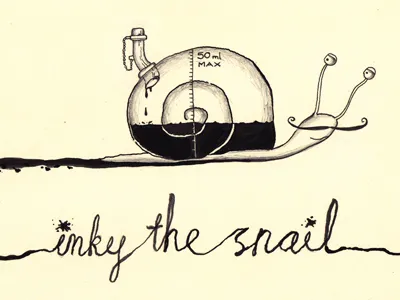 Inky the Snail illustration inktober snail