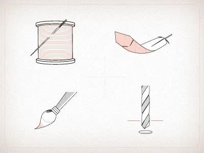 Some Illustrations I'm working on icons illustrations line orange sketch