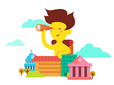Jiepang Guid explore flat guid illustration jiepang