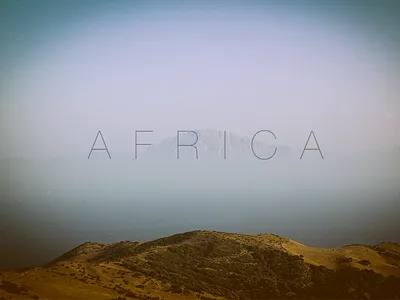 Africa photo text typography vintage