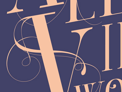 "All this said in so many words" calligraphy decorative quotation quote typography