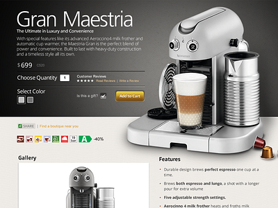 Gran Maestria black client work dark ecommerce gallery product product photography shopping web website