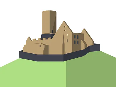 Burg Gleiberg giessen sketchapp vector