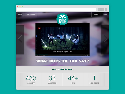 Shorty Awards Nominee blurred futura proxima slider ui ux