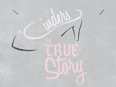 Cinders cinderella fun illustration panto typography