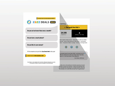 Zazz Deals Sales Aids brochure collateral fliers marketing sales