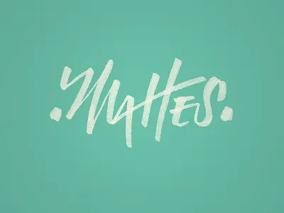 Mattes brush pen lettering