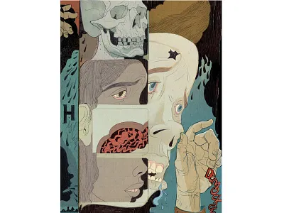 deMOCKcracy communication graphic hand lettering illustration joe morse politics skull