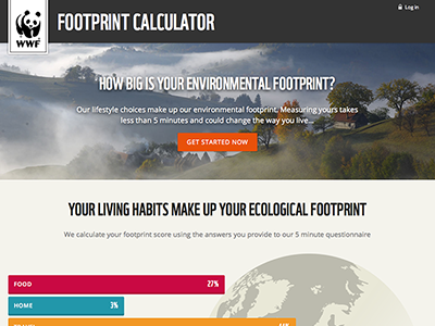 Footprint environment fluid open sans questionnaire responsive wwf