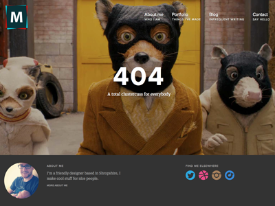 Clustercuss 404 clustercuss cuss error fantastic fox meta serif proxima nova
