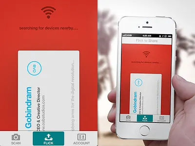 Scrollodex - Flick to Share app business card flick interaction ios iphone rollodex scrollodex share visiting