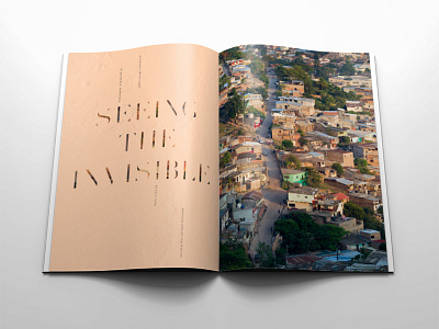 Seeing the Invisible editorial magazine spread type