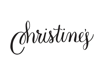 Christine's calligraphy hand lettering script vector